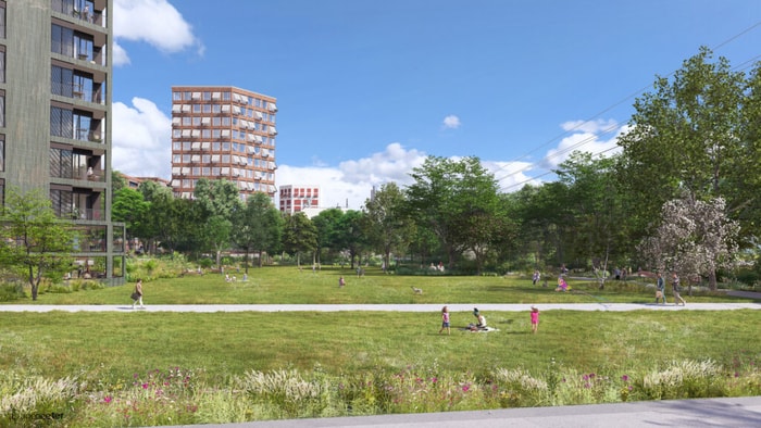 Projection de la partie nord du parc