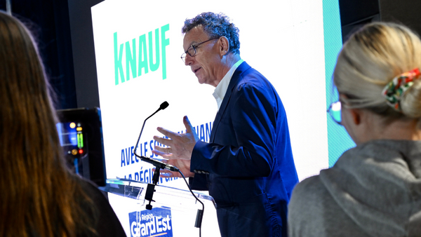 Inauguration de la deuxième usine KNAUF à Illange, en présence de Franck Leroy