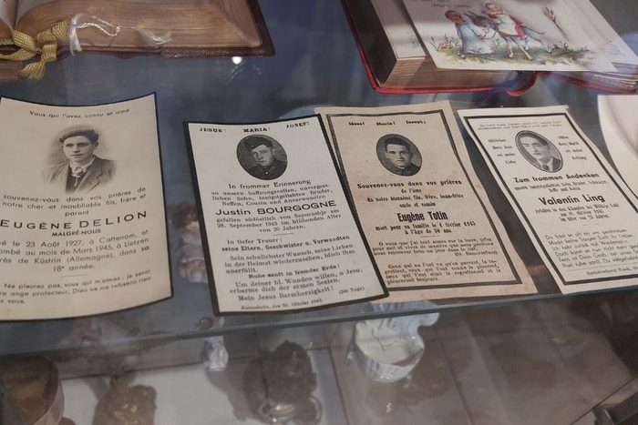 Souvenirs religieux de Malgré-Nous mosellans, morts pour la France - musée de la vie locale à Cattenom , association Catonisvilla