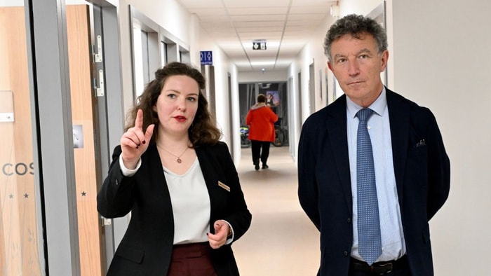 Visite des locaux de la Maison de Région de Thionville par Clémentine Pottier Hamel et Franck Leroy