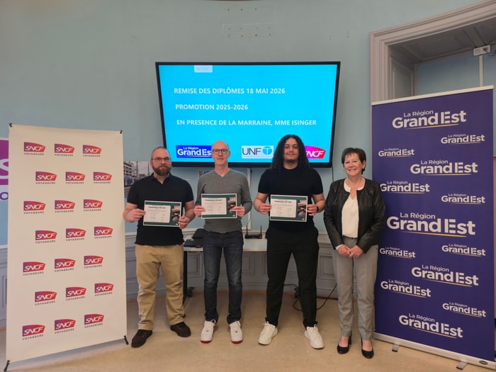 De gauche à droite : Nicolas, Mathieu, Rayane et Evelyne Isinger.