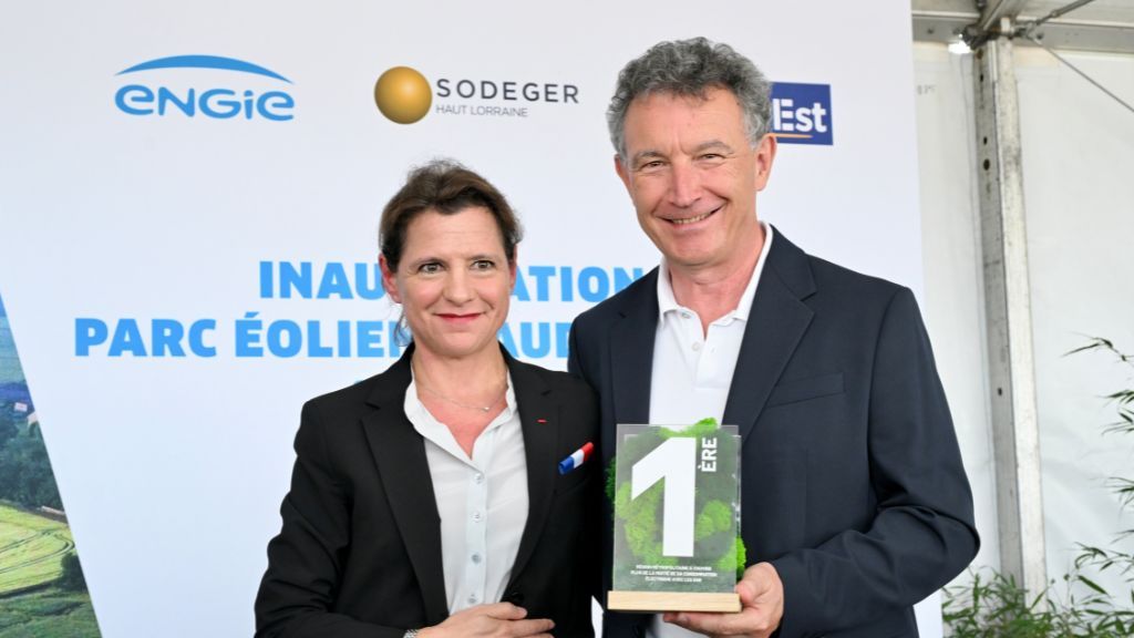 Catherine McGregor (DG d'ENGIE) et Franck Leroy (Président de la Région Grand Est) - La Région Grand Est : première région où ENGIE produit 1 Gigawatt d’énergies renouvelables