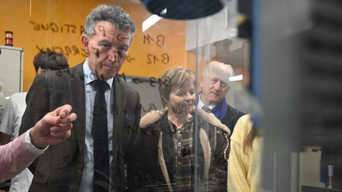 Visite de Franck Leroy au lycée Jean Zay à Jarny