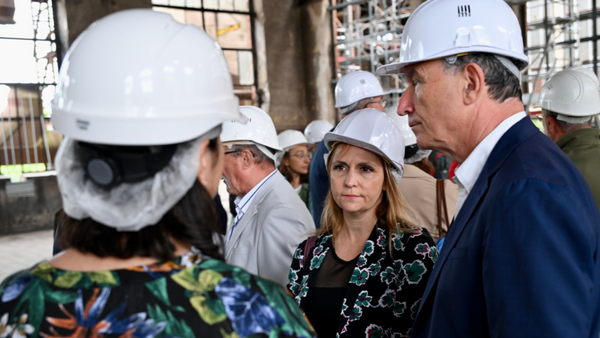 Stéphanie KIS et Franck LEROY à Uckange (chantier du bâtiment des compresseurs)